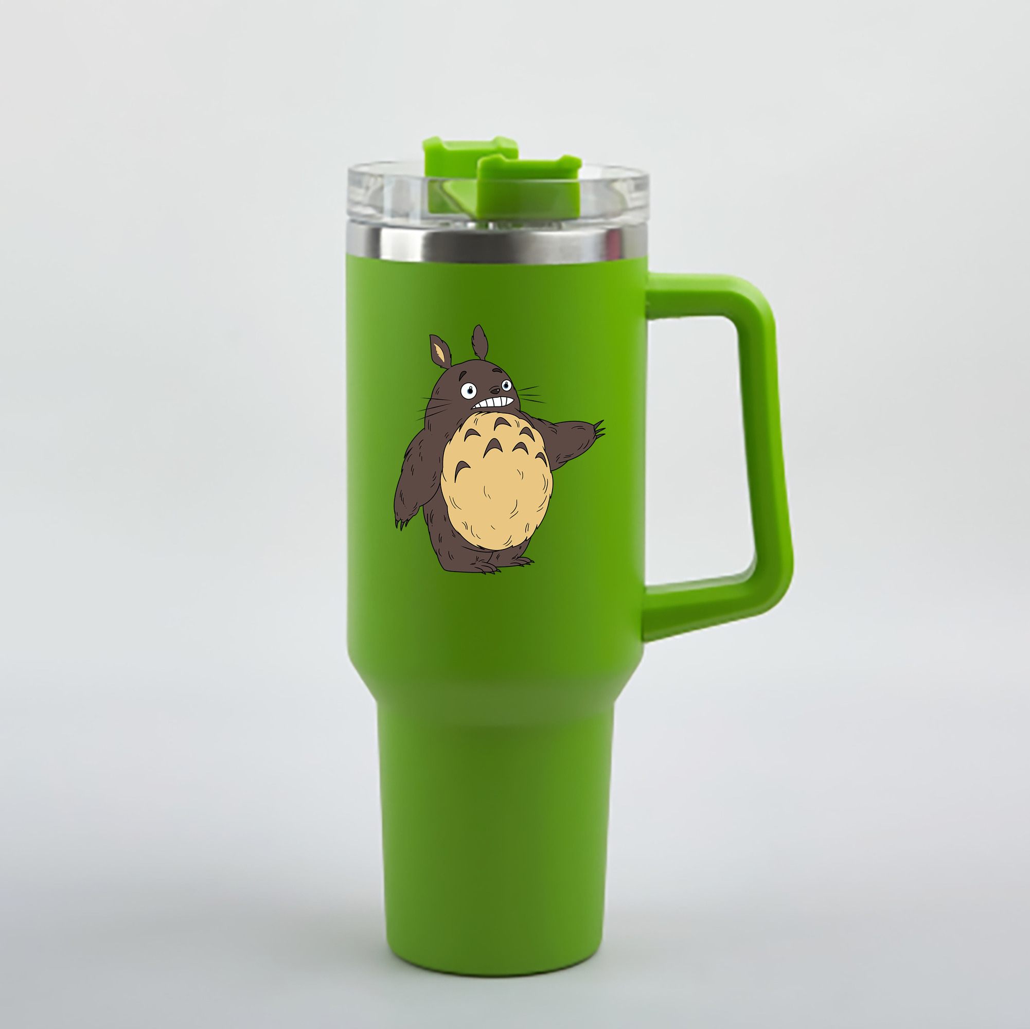 （画像用） となりのトトロ 草壁メイ 草壁サツキ My Neighbor Totoro Satsuki Kusakabe Mei Kusakabe 1200mL車用タンブラー - クリスタルステッカー（プラスチックストロー付き）